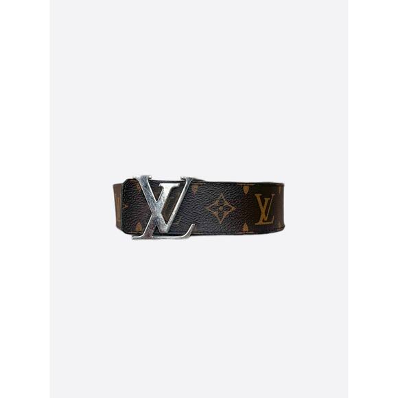 Louis Vuitton Brown Monogram Silver Buckle Belt - Picture 1 of 6